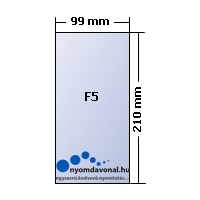 F5 méretű hosszúkás üdvözlőlap mintatermék
