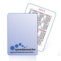 Álló kártyanaptár nyomtatási minta